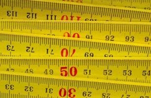 Wooden carpenter ruler photo