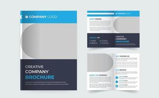 modern creative corporate business 4pg bifold brochure design template vector