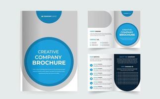 modern creative corporate business 4pg bifold brochure design template vector