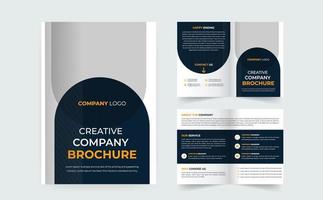 plantilla de diseño de folleto plegable 4pg de negocios corporativos creativos modernos vector