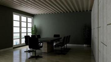 3D render modern meeting room mockup - office interior design photo