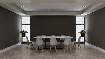 3D render office workspace modern meeting room mockup photo