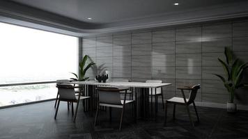 3d render office interior design - executive meeting room photo