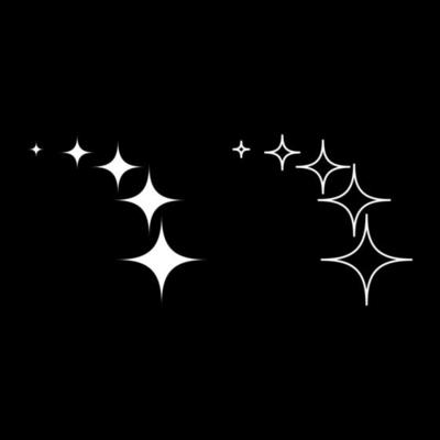 Stars on track five items icon set white color illustration flat style simple image