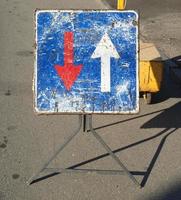 two way traffic sign photo