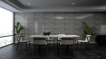 Diseño de interiores de oficina de renderizado 3d - sala de reuniones ejecutiva