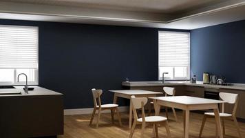 3d render of minimalist office pantry photo