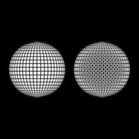Disco ball Disco party concept Ball world concept Web idea icon set white color vector illustration flat style image