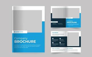 corporate business 4pg bifold brochure design vector
