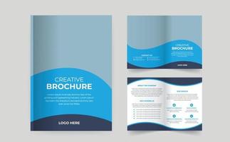 modern creative corporate business 4pg bifold brochure design template vector