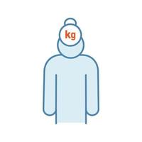 Stress and life problems color icon. Burden. Exhaustion and fatigue. Troubled and tired person. Burnout. Stress symptom. Isolated vector illustration