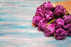 Spring tulip flowers photo