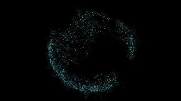 Partikeleffekt mit rotierendem Animationszukunftstechnologie-Geschäftskonzept des Planetenerde in 4k video