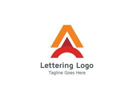 Lettering A Logo vector