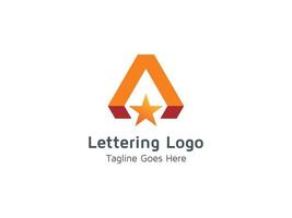 Lettering A Logo vector