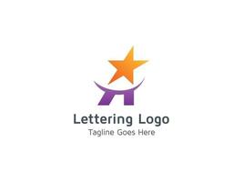 Lettering A Logo vector
