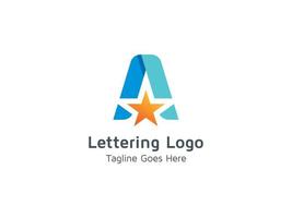 Letter A Swash Logo Design Concept Template Vector