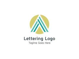 letra un diseño de logotipo pro concepto plantilla vector creativo