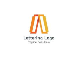 Lettering A Logo Design Template Concept Creative Vector Pro