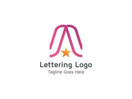 Lettering A Logo Design Template Concept Creative Vector Pro