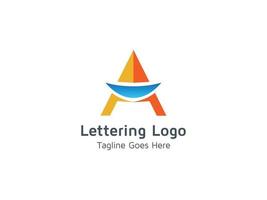 Lettering A Logo Design Template Concept Creative Vector Pro