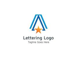 Lettering A Logo vector