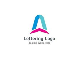 vector de plantilla de logotipo creativo abstracto de diseño de letra a