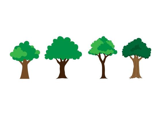 Tree icon set design template vector