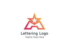 Lettering A Logo Design Template Concept Creative Vector Pro