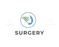 diseño de logotipo de cirugía vector