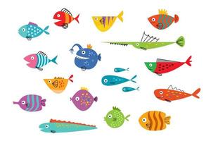 icono de dibujos animados de vector de pescado aislado sobre fondo blanco. ilustración vectorial acuario de peces tropicales.