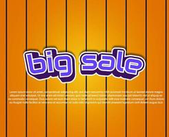 big sale background with yellow color vector