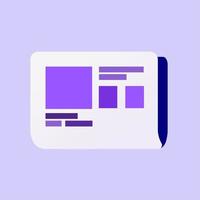 Newspaper Icon Vector with Purple Color