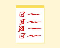 To Do List with Hand Drawn Checklist on Note Vector