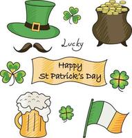 Colorful elements of St. Patrick's Day vector