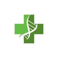 logotipo de cuidado de adn, logotipo genético vector