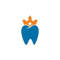 logotipo del rey dental, logotipo de cuidado dental vector