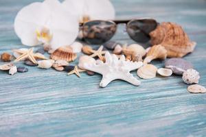 Shells and sunglasses photo