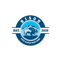 bison logo , buffalo logo vector
