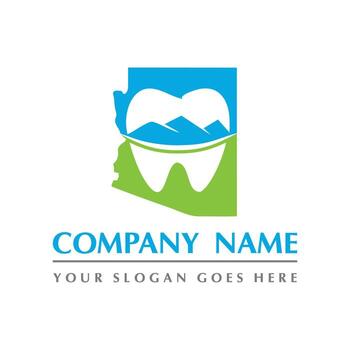 vector dental, logotipo abstracto dental de arizona