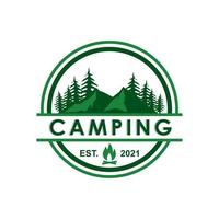 vector de camping, vector de logotipo de aventura