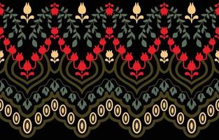 Geometric ethnic pattern seamless design for background or wallpaper. vector