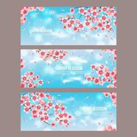 Cherry Blossom Banner Template vector