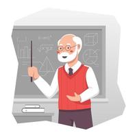 Professor Teaching in the Classroom vector