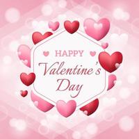 Realistic Happy Valentines Day vector