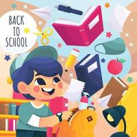 Back To School Preparations vector