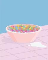 Cereal Bowl Frootloops vector