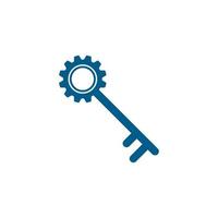 factory industry logo , key and gear logo vector