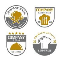 un conjunto de vectores de restaurante, un conjunto de logotipos de alimentos