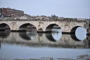 Roman bridge in Rimini photo